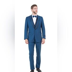 Men's Blue 3 Piece Tuxedo 44R